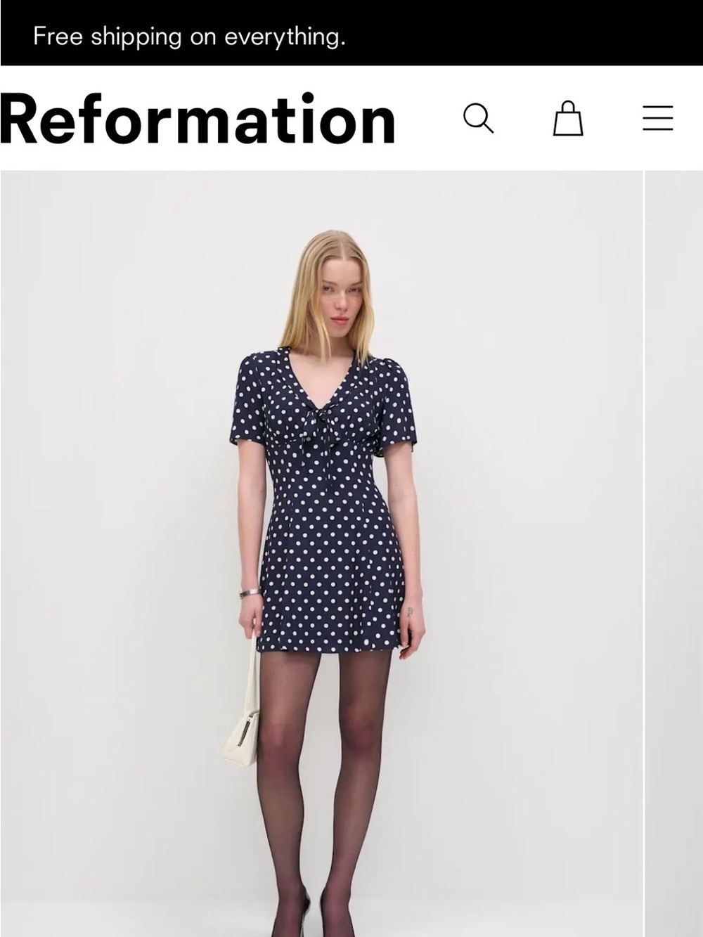 Reformation Tyra Mini Dress Sz 4